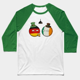 Ireland Polandball and Germany Countryball Shirt St. Patrick's day Baseball T-Shirt